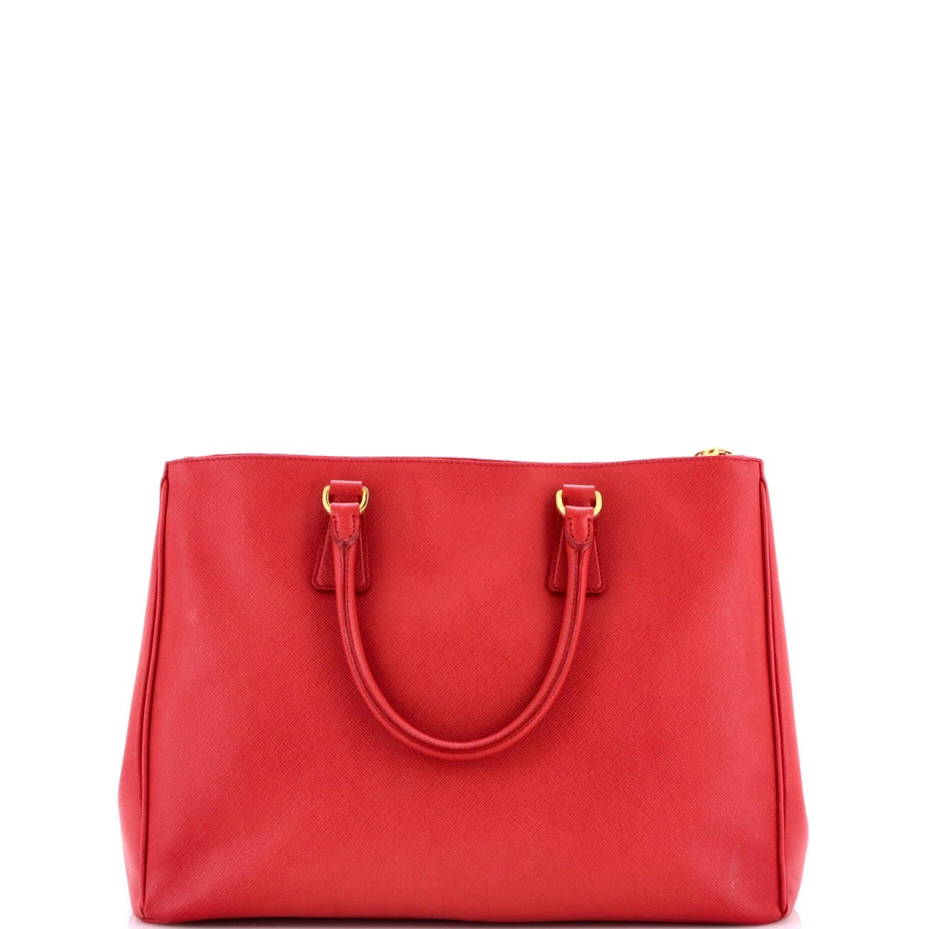 Double Zip Lux Saffiano Large leather bag