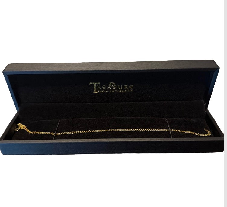 10" Gold Curb diamond cut anklet